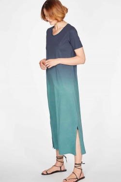 Eliana Dip Dye Organic Cotton & Tencel™ Jersey Long Dress