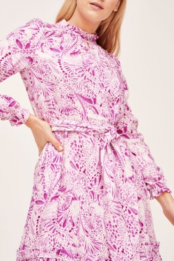 Portobello Tencel™ Floral Long Dress in Light Violet Pink