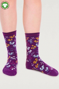 Laney GOTS Organic Cotton Socks in Deep Purple