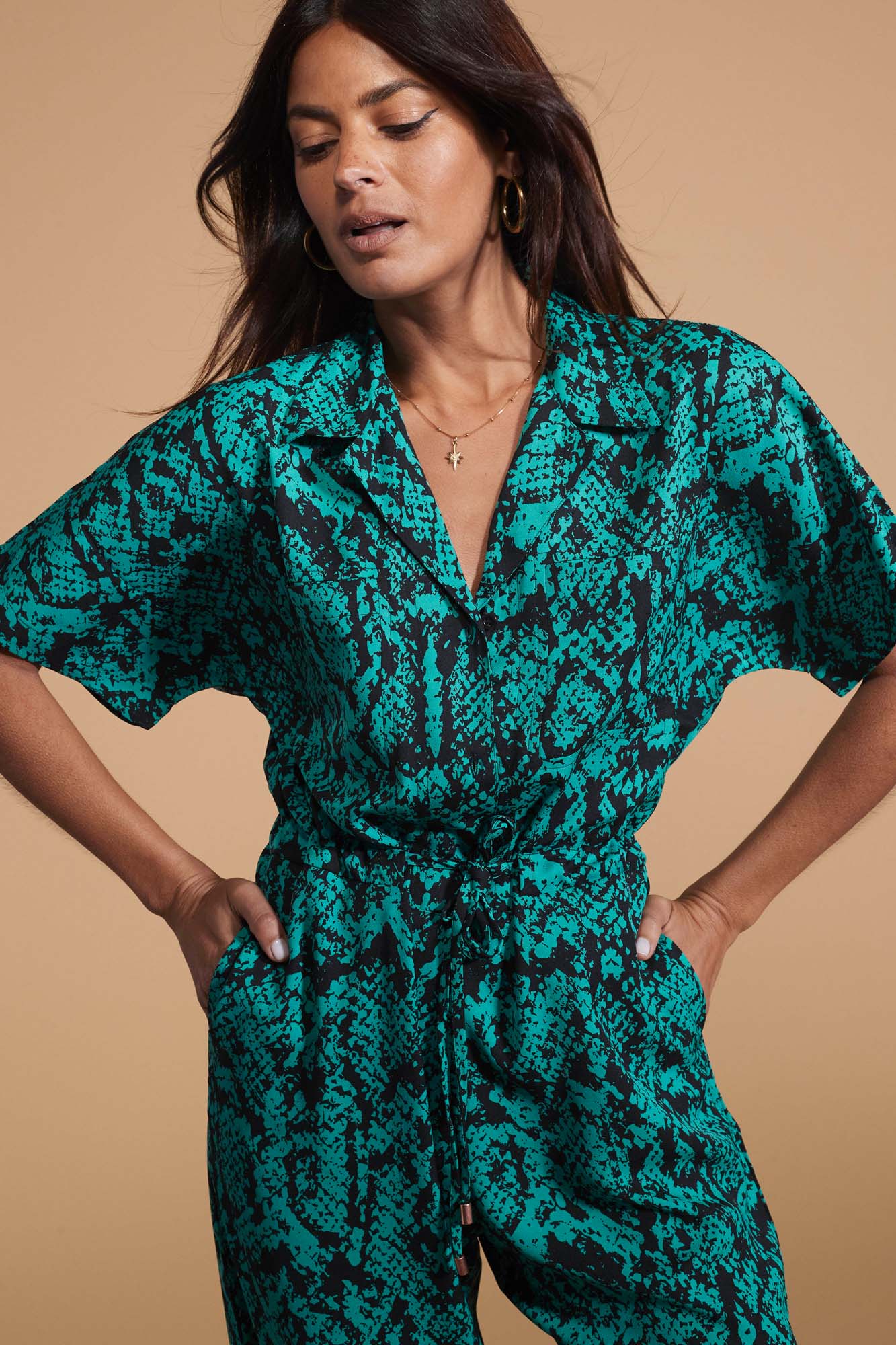 Dancing leopard green jumpsuit cheap