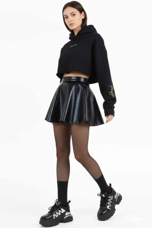 Straight Edge Socks Tights in Black