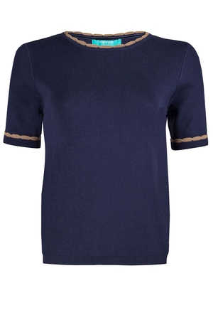 Mary Knit top navy/timber