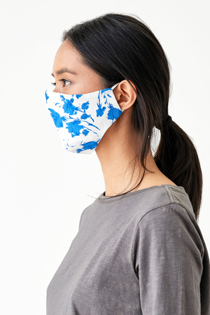 Organic Cotton Face Mask Angellica Blue