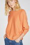 Polly Organic Cotton Batwing Blouse in Clementine Orange