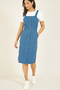 Denim Stretch Cotton Dungaree Dress