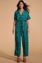 Zeta Jumpsuit in Green Snake