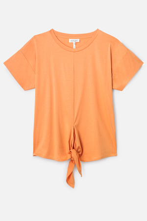 Stephanie Mercerised Tencel™ T-Shirt in Mango Yellow