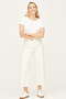 GOTS Organic Cotton Denim High Rise Culotte Ecru White