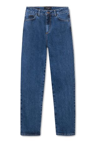 GOTS Organic Cotton Denim Straight Jeans Mid Blue
