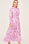 Portobello Tencel™ Floral Long Dress in Light Violet Pink