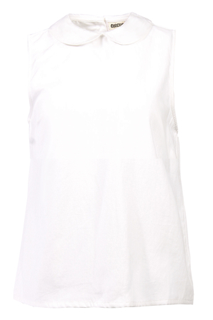 Ida Peter-Pan Collar BCI Cotton Top in White