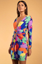 Raya Mini Dress in Blotch Bloom