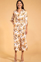 Alva Midi Shirt-Dress in White Tropic Natural