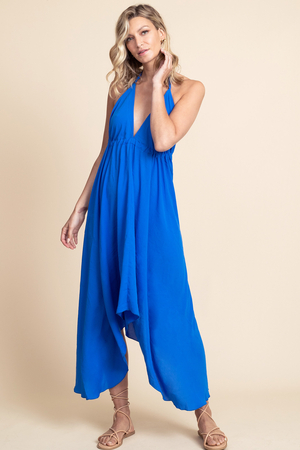 Boho Long Dress in Summer Blue