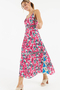 Billie Pink Floral Satin Slip Dress