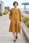 Nona Organic Cotton Smock Dress in Straw Yellow