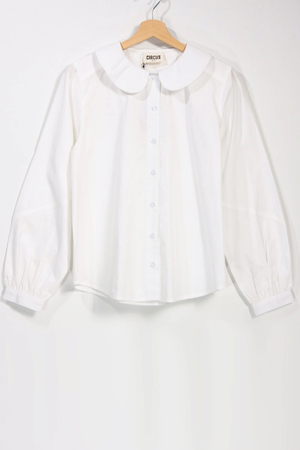 Baby Collar BCI Cotton Shirt in White