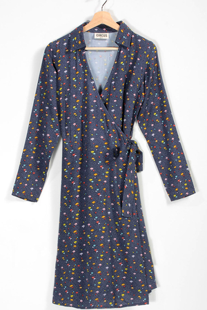 The Juniper Mushroom Print Wrap-Dress