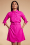 Jonah Mini Shirt-Dress in Magenta