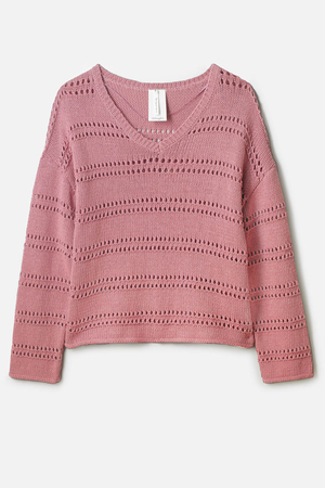 Lillianna Organic Cotton Pointelle Knitted Blouse