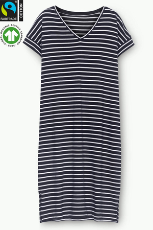 Dria Fairtrade and GOTS Organic Cotton Striped Dress