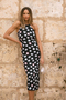 Lorenzo Viscose Dress in Mono Daisy