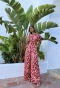Savannah Jumpsuit in Orange Leopard