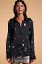 Nevada Satin Shirt in Mystic Ditzy