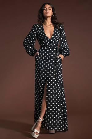 Mariela Maxi Dress in Painted Dot
