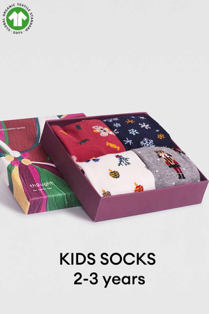 KIDS Noel GOTS Organic Cotton Christmas Socks Box