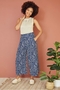 Navy Dash Print Culottes in Navy