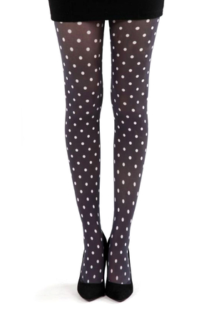 Polka Dots B Printed Tights black/white