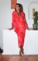 Frankie Wrap Dress in Red Floral
