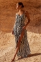 Mariah Wrap Dress in Monochrome Zebra