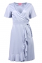 Melina Viscose Wrap-Dress in Light Blue