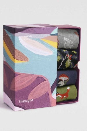 Woodland Bamboo Organic Cotton Socks in a Gift Box