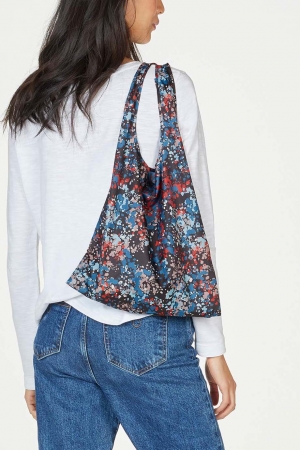 Recycled Polyester Printed Packable Shopper Bag