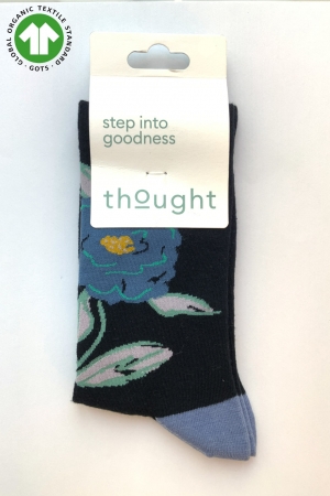 Rossa GOTS Organic Cotton Socks in Black