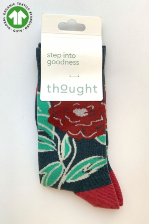 Rossa GOTS Organic Cotton Socks in Slate Blue