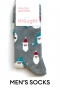 MENS Christmas Santa Bamboo Socks in Marle Grey
