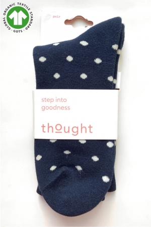 Amara GOTS Organic Cotton Thick Walker Socks in Navy