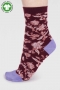 Winter Floral GOTS Organic Cotton Socks in Aubergine Purple
