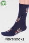 MENS Christmas Stag GOTS Organic Cotton Socks in Navy