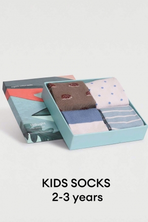 KIDS Ray Hedgehog 4 Bamboo Organic Cotton Socks Box
