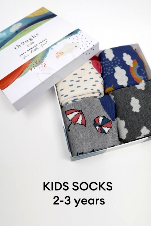 KIDS Overcast 4 Bamboo Organic Cotton Socks Box