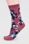 Arya Floral Bamboo Socks in Dusty Rose Pink