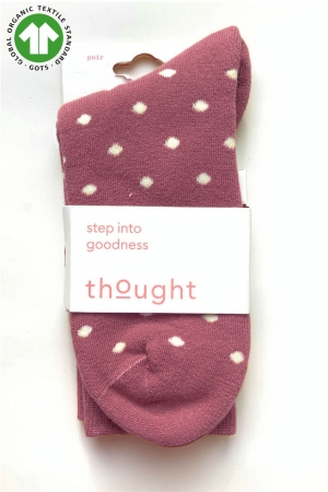 Amara GOTS Organic Cotton Thick Walker Socks in Dusty Rose Pink