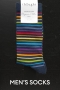 MENS Rainbow Stripes GOTS Organic Cotton Socks