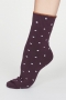 Walker Organic Cotton Thick Socks in Plum Purple