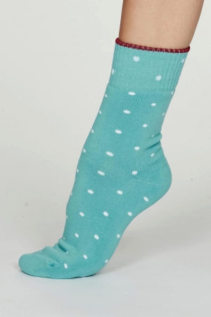 Walker Organic Cotton Thick Socks in Bright Turquoise